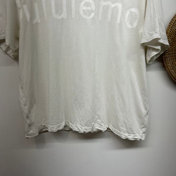 Lululemon White All Yours Tee Graphic T-Shirt Oversized Athleisure Workout Yoga - Picture 5 of 7